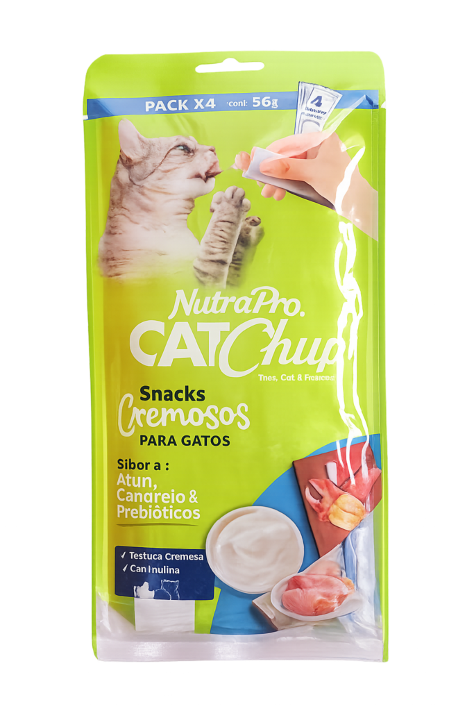 CATCHUP NUTRAPRO SNACK CREMOSO ATUN, CANGREJO Y PREBIOTICOS 14GR
