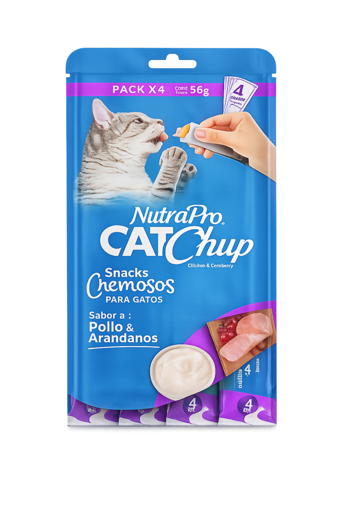 CATCHUP NUTRAPRO SNACK CREMOSO POLLO Y ARANDANOS 14GR