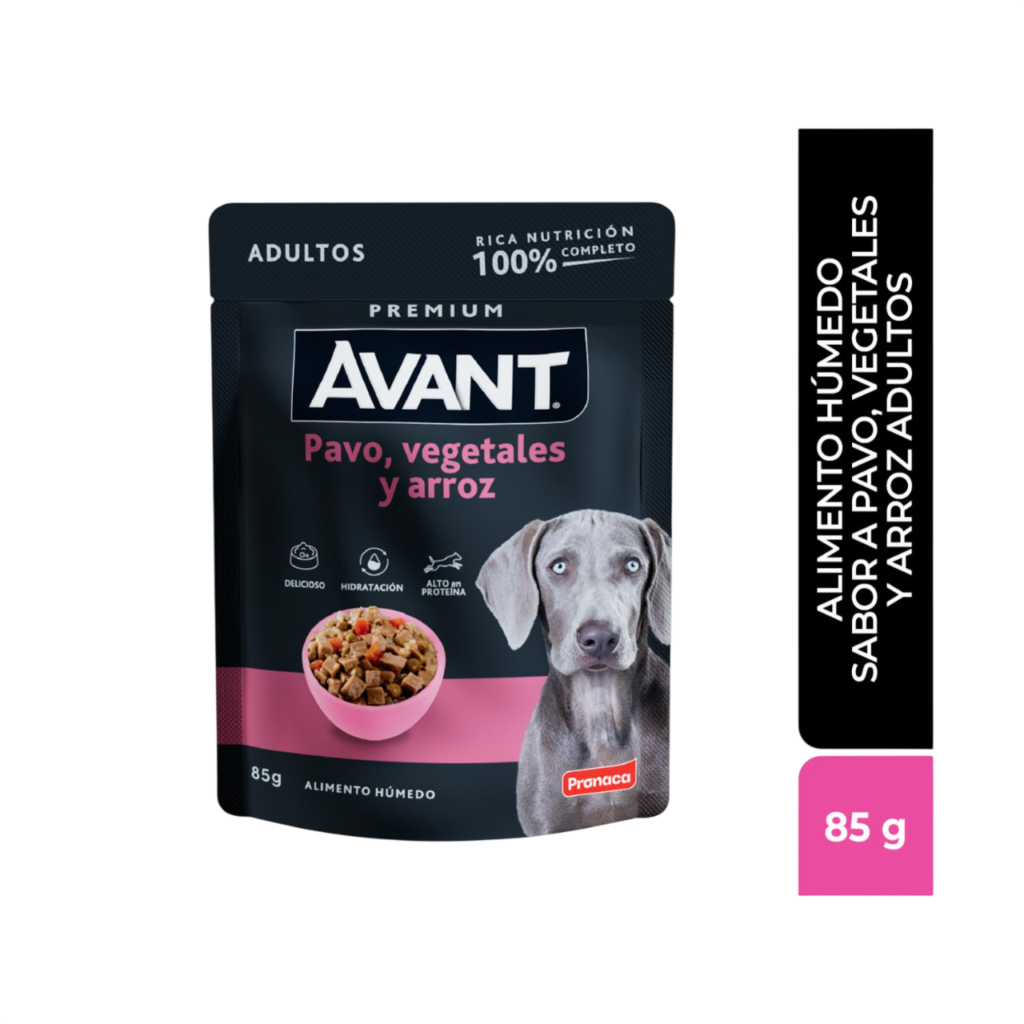AVANT PREMIUM HUMEDO ADULTO PAVO, VEGETALES Y ARROZ 85GR