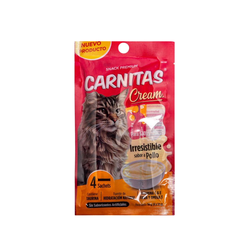 CARNITAS CREAM GATO POLLO X4 56GR