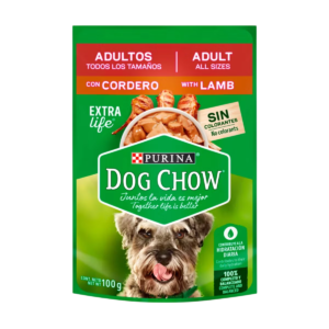 DOG CHOW ADULTO TODOS LOS TAMAÑOS CORDERO 100GR