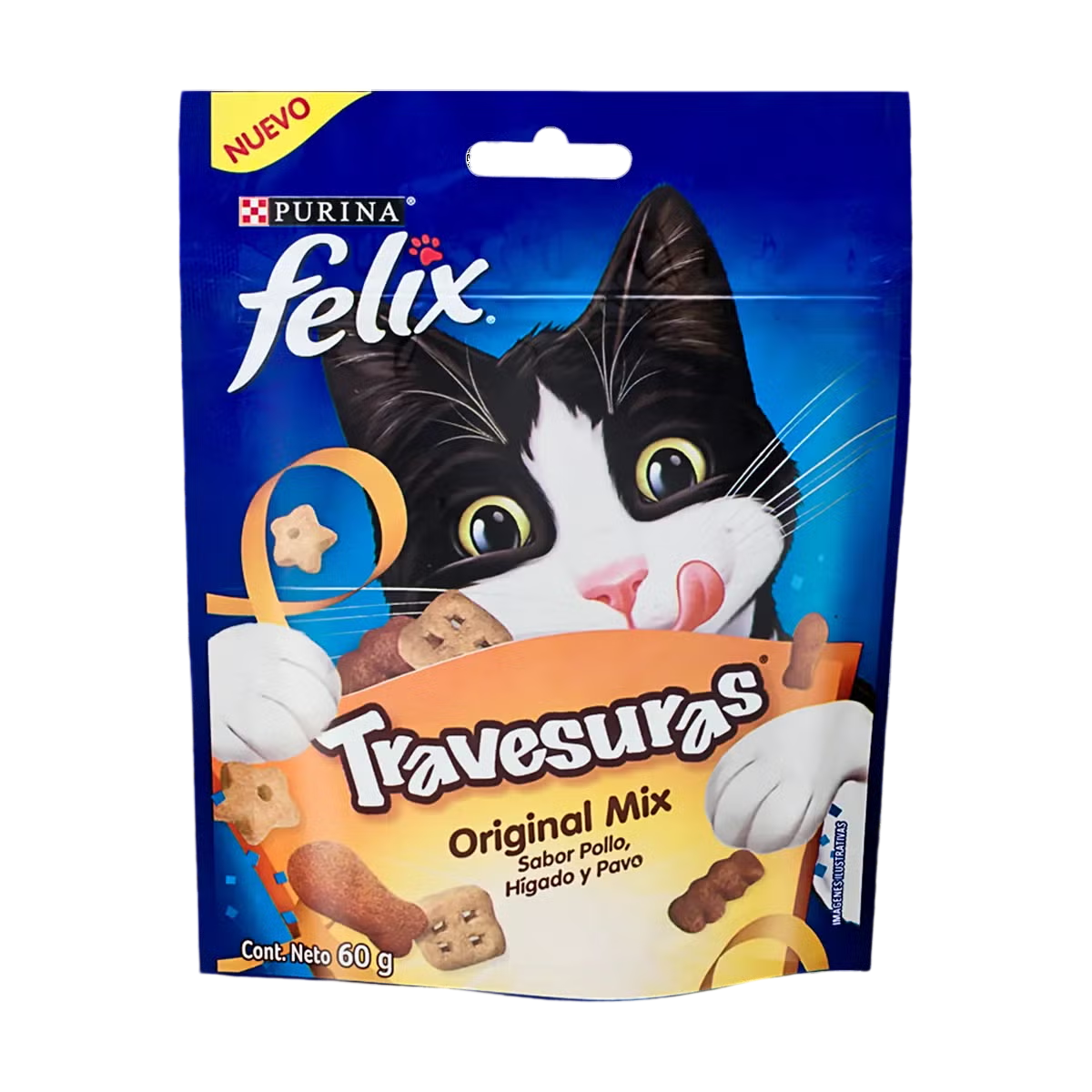 FELIX TRAVESURAS ORIGINAL MIX POLLO 60GR