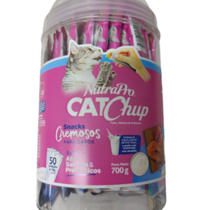 NUTRAPRO CATCHUP ATUN, SALMON & PREBIOTICOS X50UNI 700GR