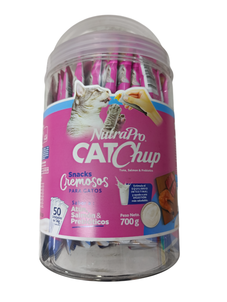 NUTRAPRO CATCHUP ATUN, SALMON & PREBIOTICOS X50UNI 700GR